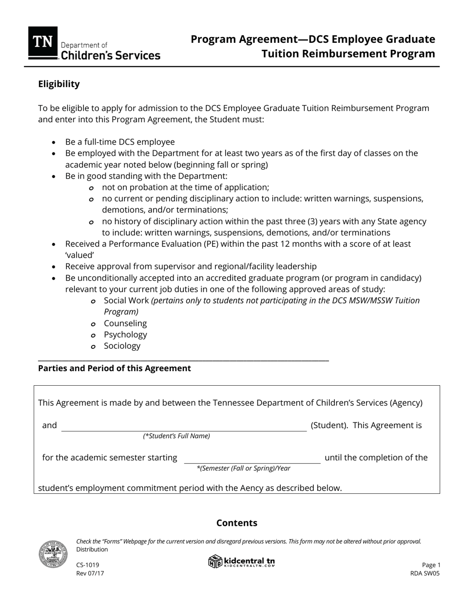 Tuition Agreement Template