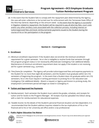 Form CS-1019 Program Agreement - Dcs Employee Graduate Tuition Reimbursement Program - Tennessee, Page 10