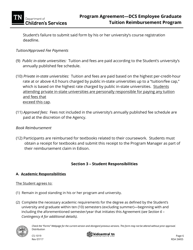 Form CS-1019 Program Agreement - Dcs Employee Graduate Tuition Reimbursement Program - Tennessee, Page 6