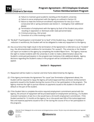 Form CS-1019 Program Agreement - Dcs Employee Graduate Tuition Reimbursement Program - Tennessee, Page 9