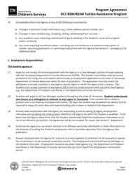 Form CS-0982 Program Agreement - Bsw-Bssw Tuition Assistance Program - Tennessee, Page 6