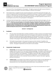 Form CS-0982 Program Agreement - Bsw-Bssw Tuition Assistance Program - Tennessee, Page 8