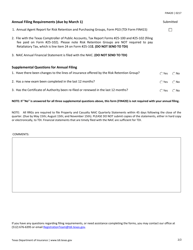 Form FIN420 Risk Retention Group Initial and Annual Filing Requirements Checklist - Texas, Page 2