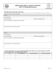 Form TJJD-IVE-350 Child and Family Case Plan Update (Title IV-E Residential Placement) - Texas, Page 8