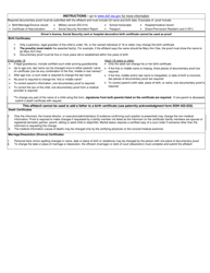 DOH Form 422-112 Facility Affidavit for Correction - Washington, Page 2