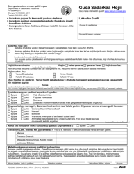Form F242-052-283 Work Status Form - Washington (Oromo)