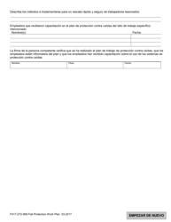 Formulario F417-272-999 Plan De Proteccion Contra Caidas En El Trabajo - Washington (Spanish), Page 2