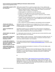 DSHS Formulario 03-387 SP Aviso De Practicas De Privacidad De Dshs Para Informacion Medica De Clients - Washington (Spanish), Page 2