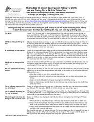 DSHS Form 03-387 Dshs Notice of Privacy Practices for Client Medical Information - Washington (Vietnamese)