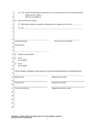 DSHS Formulario 09-876 SP Planificacion De Permanencia Conclusiones Y Orden (Nino Con Discapacidad Del Desarrollo) - Washington (Spanish), Page 4