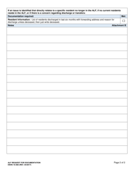 DSHS Form 10-360 Attachment B Boarding Home Request for Documentation - Assisted Living Facility Request for Documentation - Washington, Page 2