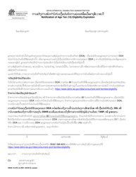 DSHS Form 10-378 LA Notification of Age Ten (10) Eligibility Expiration - Washington (Lao)