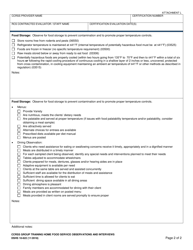 DSHS Form 10-622 Ccrss Group Training Home Food Service Observations and Interviews - Washington, Page 2
