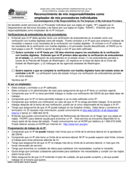 Document preview: DSHS Formulario 11-055 Reconocimiento De Mis Responsabilidades Como Empleador De Mis Proveedores Individuales - Washington (Spanish)