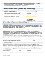 DSHS Form 14-068 Financial Statement (Division of Vocational Rehabilitation) - Washington, Page 3
