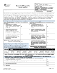 DSHS Form 14-068 Financial Statement (Division of Vocational Rehabilitation) - Washington (Somali)