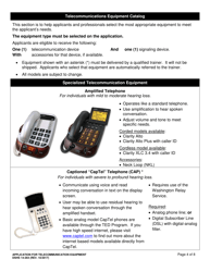 DSHS Form 14-264 Application for Telecommunication Equipment - Washington, Page 4