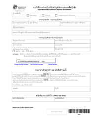 Document preview: DSHS Form 14-432 Cash Assistance Direct Deposit Enrollment - Washington (Lao)