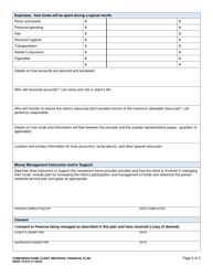 DSHS Form 15-514 Companion Home (Ch) Client Individual Financial Plan (Ifp) - Washington, Page 2