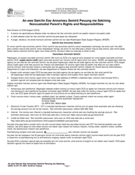 DSHS Form 16-107 Noncustodial Parent&#039;s Rights and Responsibilities - Washington (Trukese)