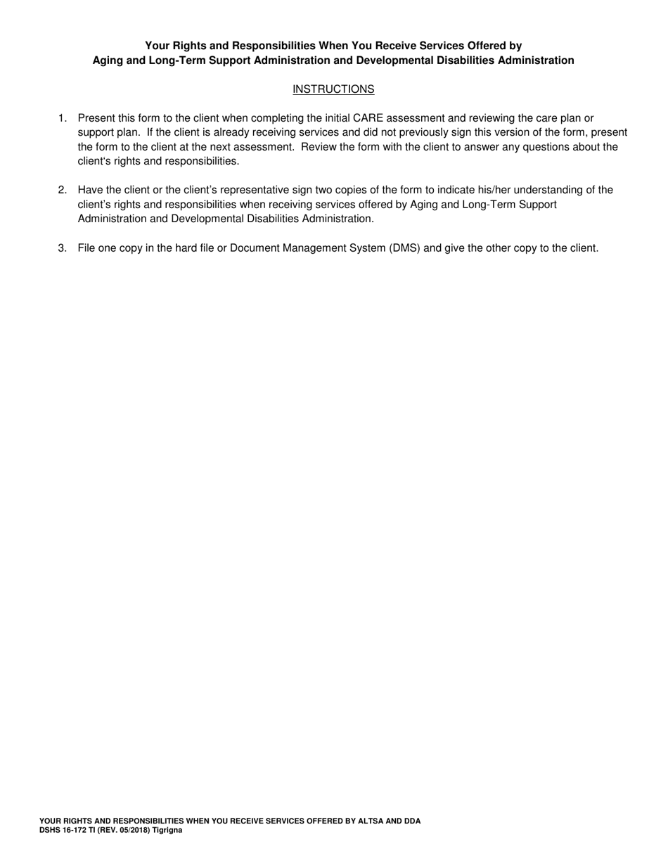 DSHS Form 16-172 Your Rights and Responsibilities When You Receive Services Offered by Aging and Long-Term Support Administration and Developmental Disabilities Administration - Washington (Tigrinya), Page 3