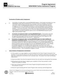 Form CS-0983 Program Agreement - Msw/Mssw Tuition Assistance Program - Tennessee, Page 11
