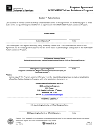 Form CS-0983 Program Agreement - Msw/Mssw Tuition Assistance Program - Tennessee, Page 13