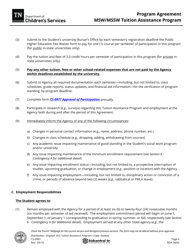 Form CS-0983 Program Agreement - Msw/Mssw Tuition Assistance Program - Tennessee, Page 6