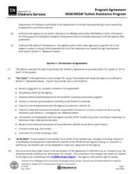 Form CS-0983 Program Agreement - Msw/Mssw Tuition Assistance Program - Tennessee, Page 7