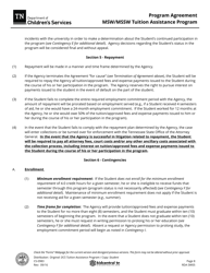 Form CS-0983 Program Agreement - Msw/Mssw Tuition Assistance Program - Tennessee, Page 8
