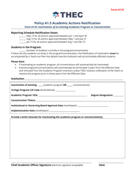 Document preview: Form A1:5I Inactivation of an Existing Academic Program or Concentration - Tennessee