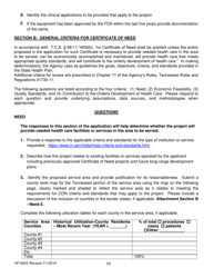 Form HF-0004 Certificate of Need Application - Tennessee, Page 10
