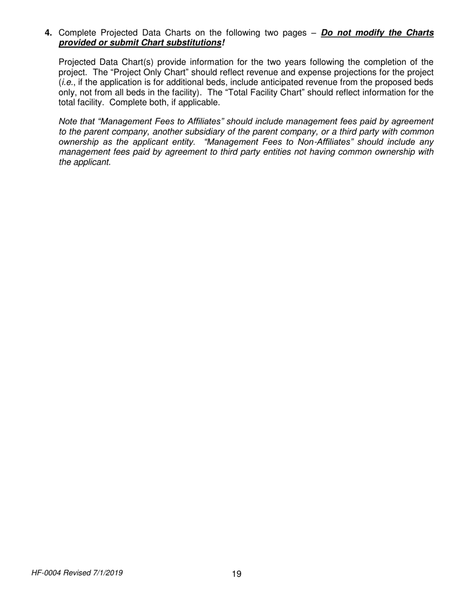 Form HF-0004 Certificate of Need Application - Tennessee, Page 19