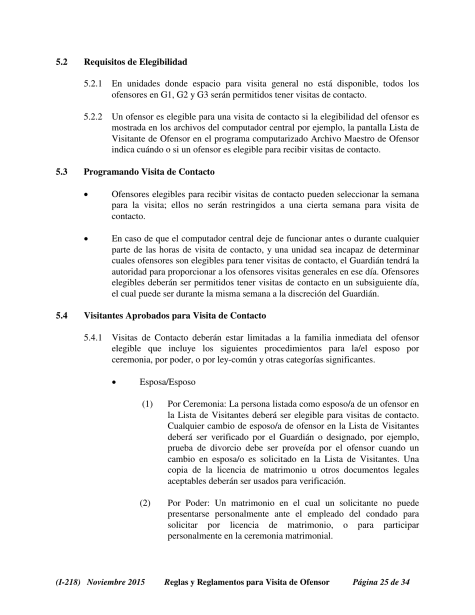 Formulario I-218 Tdcj Plan Visita De Ofensor Afidavit Nino No Victima - Texas (Spanish), Page 25