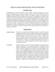 Formulario I-218 Tdcj Plan Visita De Ofensor Afidavit Nino No Victima - Texas (Spanish), Page 2