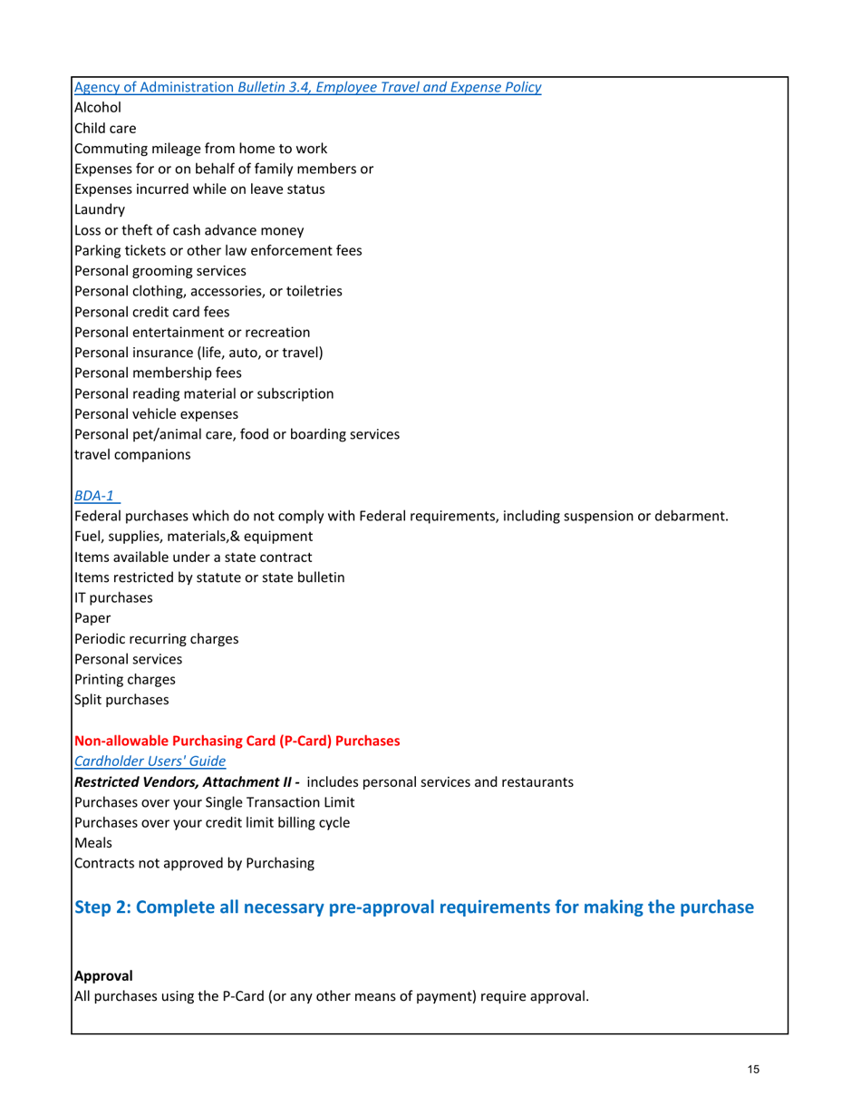 Instructions for Transaction Log - Vermont, Page 15