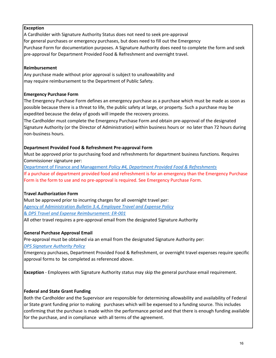 Instructions for Transaction Log - Vermont, Page 16