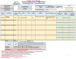 Instructions for Transaction Log - Vermont, Page 8