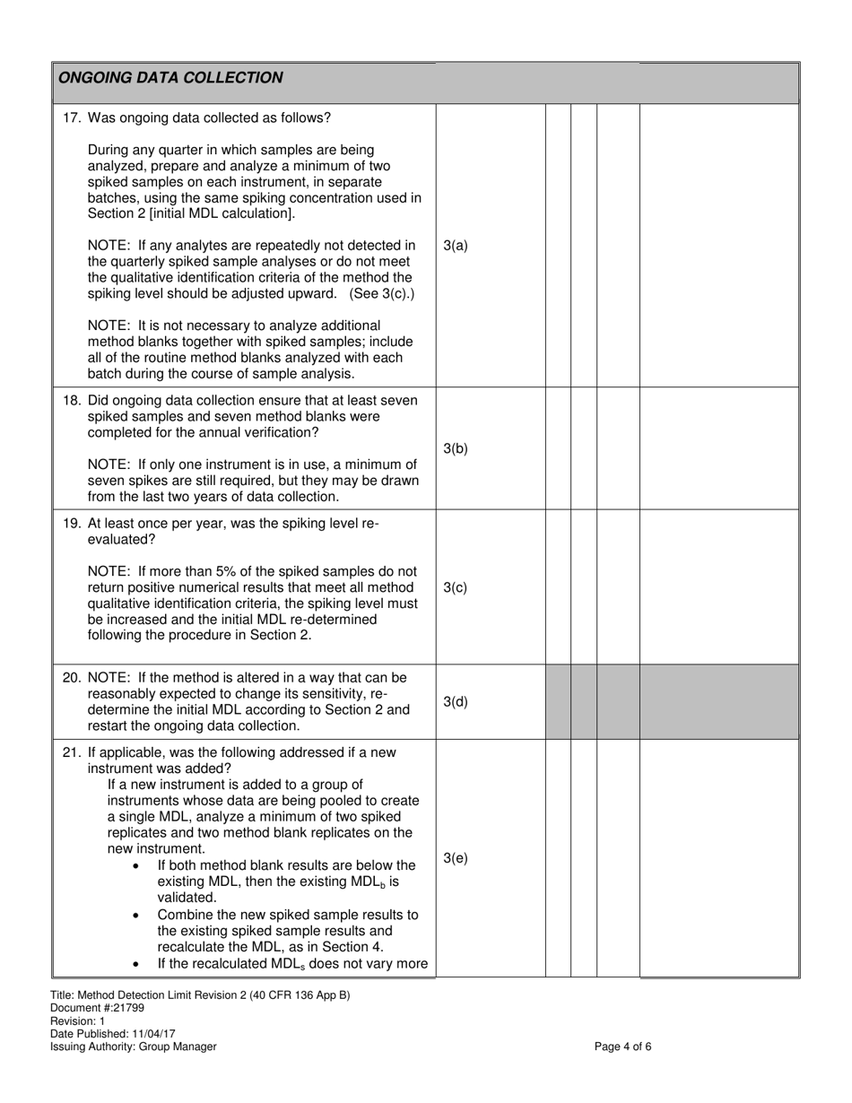 Method Detection Limit Revision 2 (40 Cfr 136 App B) - Virginia, Page 4