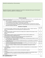 DCYF Formulario 15-258SP Evaluacion De Seguridad/Plan De Seguridad - Washington (Spanish), Page 2