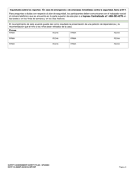 DCYF Formulario 15-258SP Evaluacion De Seguridad/Plan De Seguridad - Washington (Spanish), Page 6