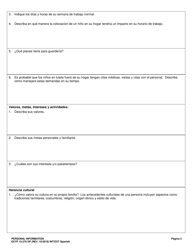 DCYF Formulario 15-276 SP Informacion Personal - Washington (Spanish), Page 3