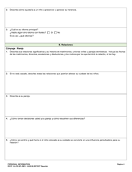 DCYF Formulario 15-276 SP Informacion Personal - Washington (Spanish), Page 4