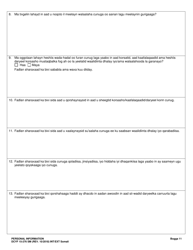 DCYF Form 15-276 Personal Information - Washington (Somali), Page 11