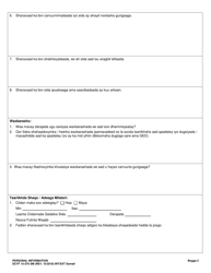 DCYF Form 15-276 Personal Information - Washington (Somali), Page 2