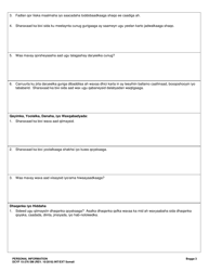 DCYF Form 15-276 Personal Information - Washington (Somali), Page 3