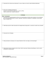 DCYF Form 15-276 Personal Information - Washington (Somali), Page 4