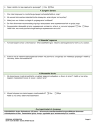 DCYF Form 15-276 Personal Information - Washington (Somali), Page 9