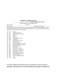 Document preview: Case Information Cover Sheet (Cics) - Washington
