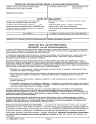 Formulario SSA-8-SP Solicitud Del Pago Global Por Defuncion (Spanish), Page 4